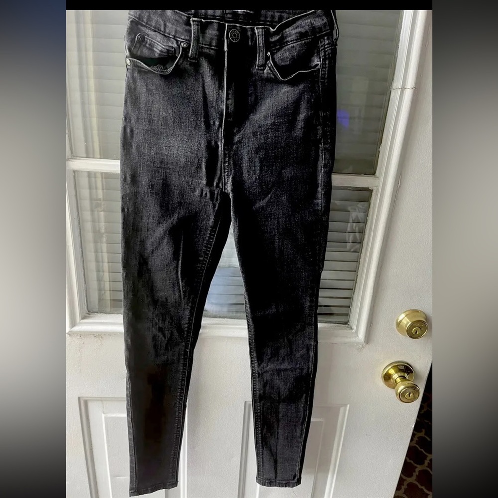 Celebrity Pink The Rider Womens BlackFlat Front Skinny Leg Jeans Size 3/26